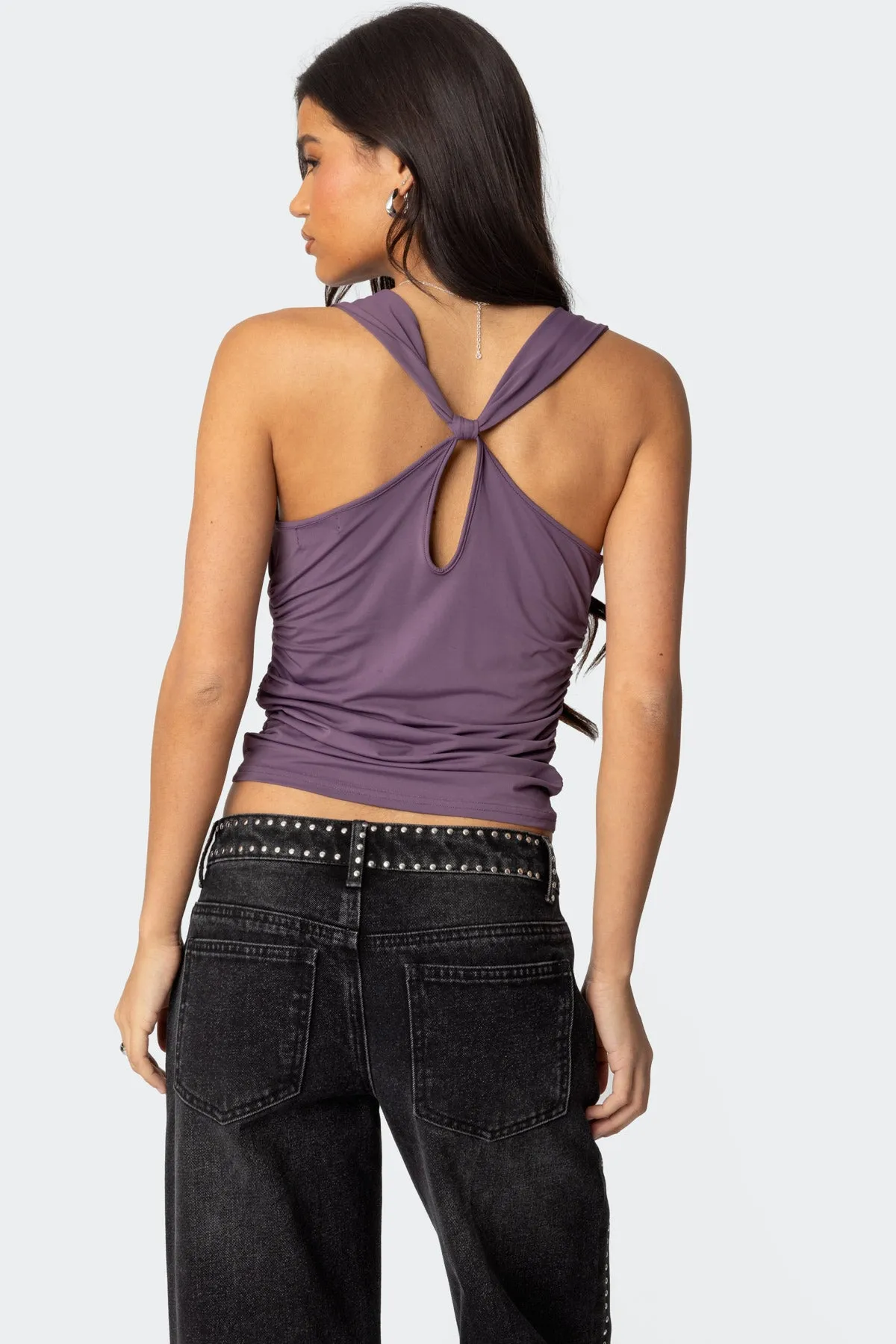Liza Knotted Cowl Neck Top sold by Edikted product image thumbnail 4