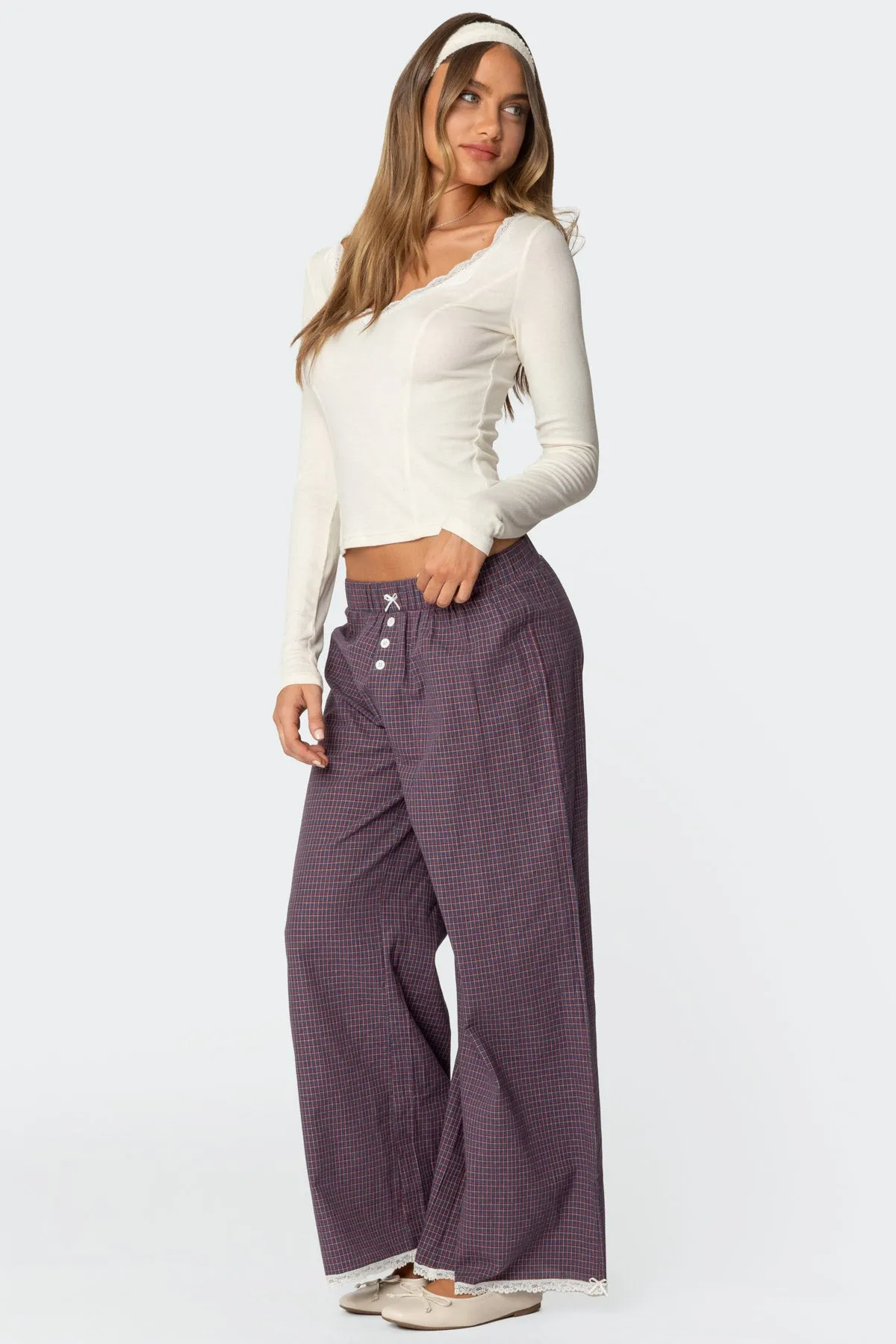 Dakota Plaid Pants sold by Edikted product image thumbnail 3