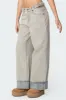 Double Belt Washed Low Rise Jeans sold by Edikted