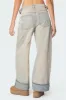 Double Belt Washed Low Rise Jeans sold by Edikted