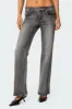 Boot Cut Washed Low Rise Jeans sold by Edikted