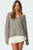 Inga Oversized Cable Knit Sweater sold by Edikted
