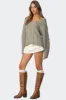 Inga Oversized Cable Knit Sweater sold by Edikted