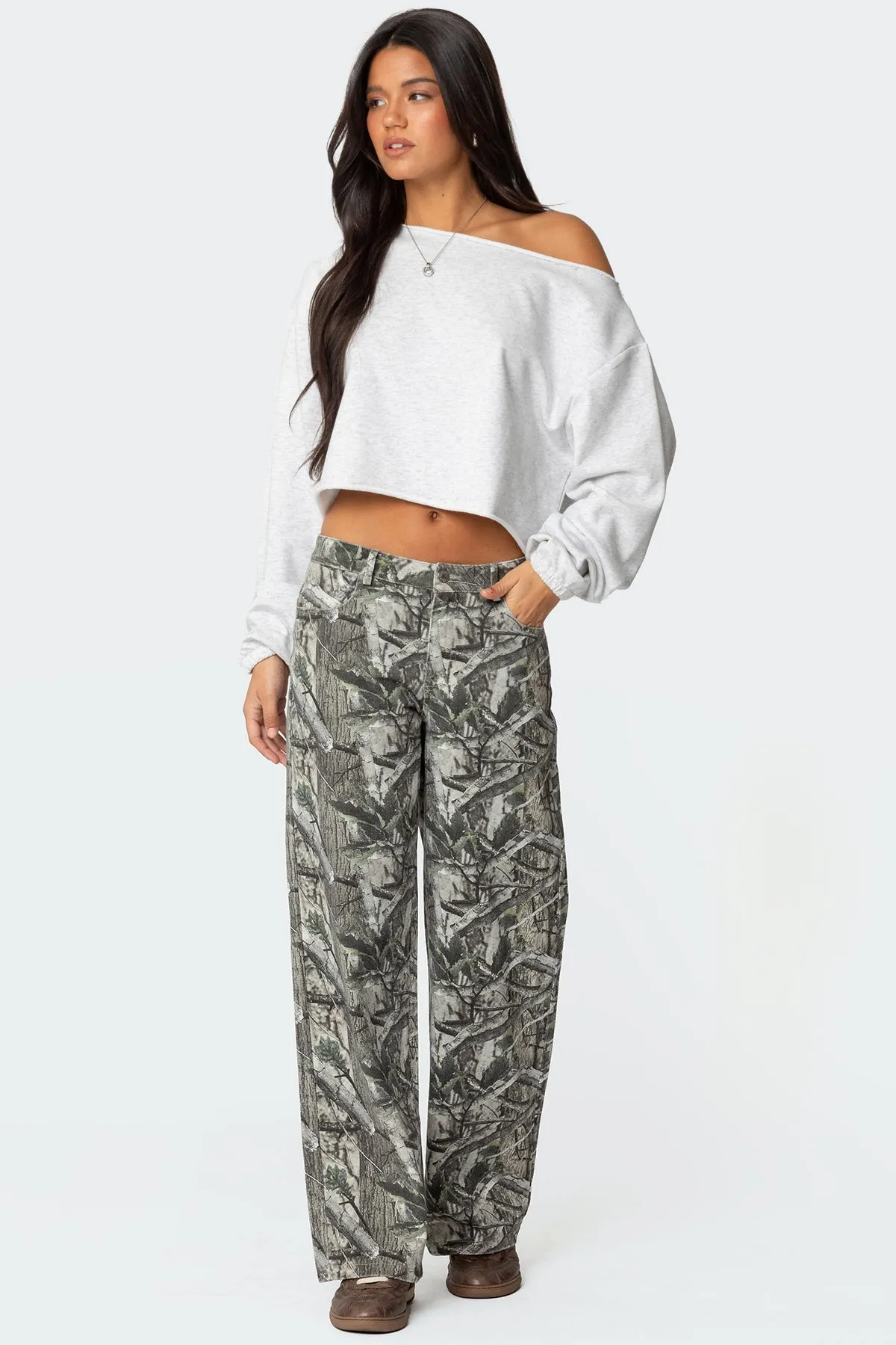 Aveline Off Shoulder Light Sweatshirt sold by Edikted product image thumbnail 5