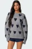 Big Heart Oversized Sweater sold by Edikted