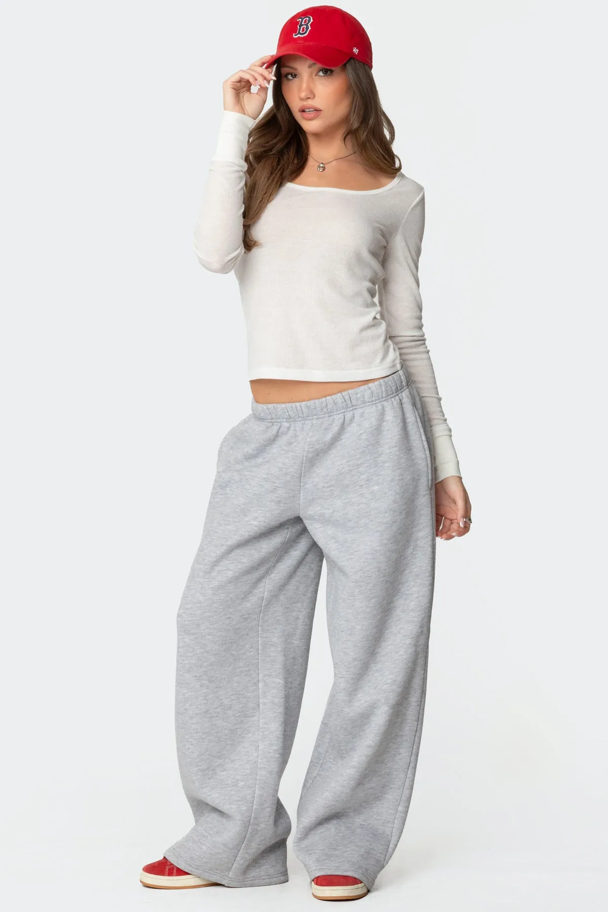 Boys Cry Wide Leg Sweatpants sold by Edikted product image thumbnail 5