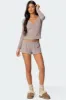 Keely Pointelle Henley Top sold by Edikted