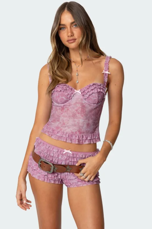 Shailee Ruffled Bra Top sold by Edikted