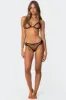 Hana Polka Dot Sheer Mesh Triangle Bralette sold by Edikted