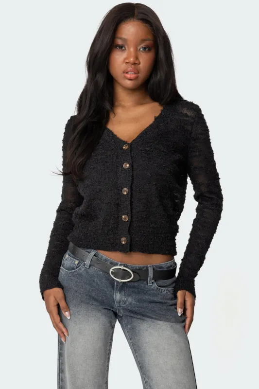 Georgie Textured Knit Cardigan sold by Edikted