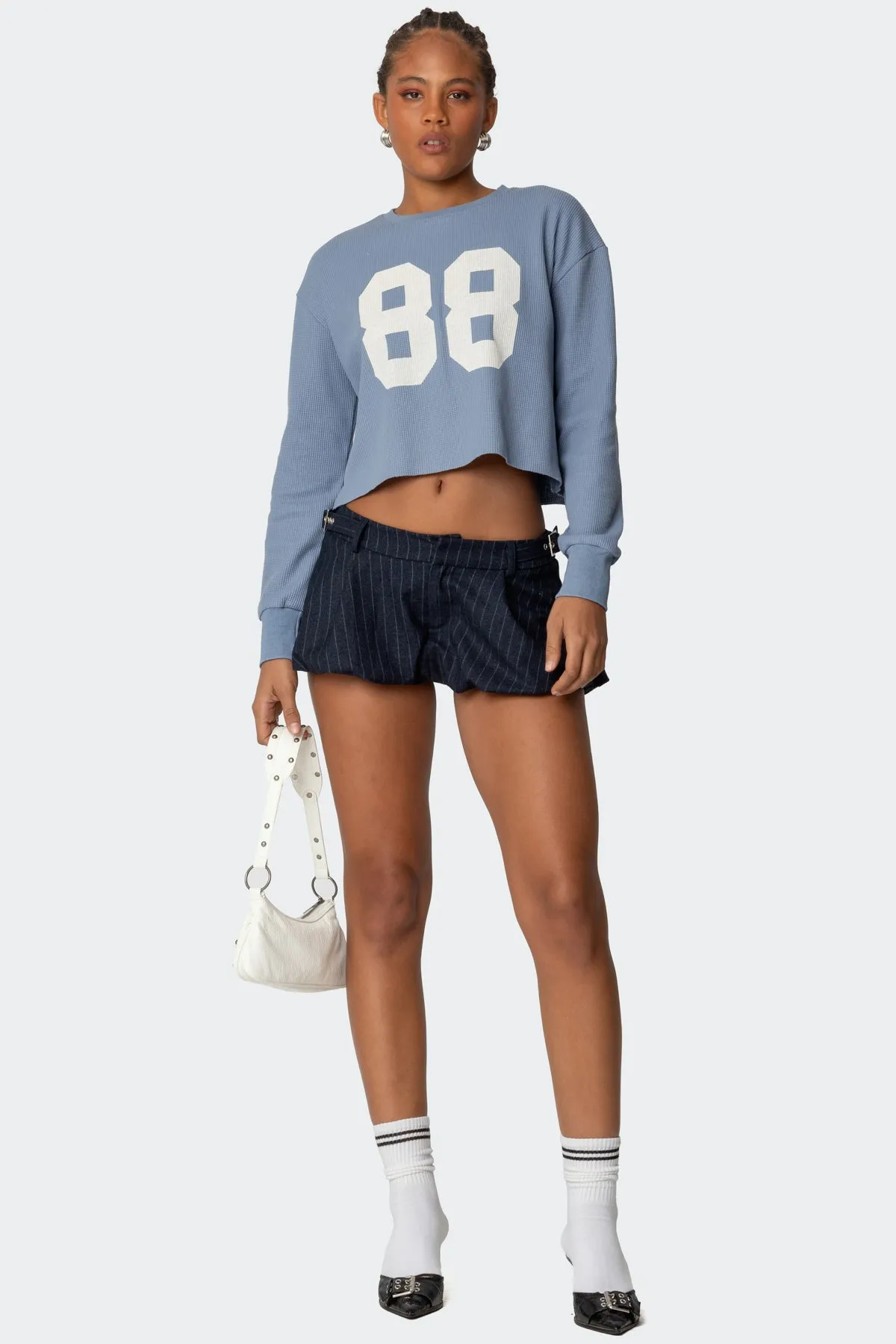 88 Waffle Long Sleeve T Shirt sold by Edikted product image thumbnail 2