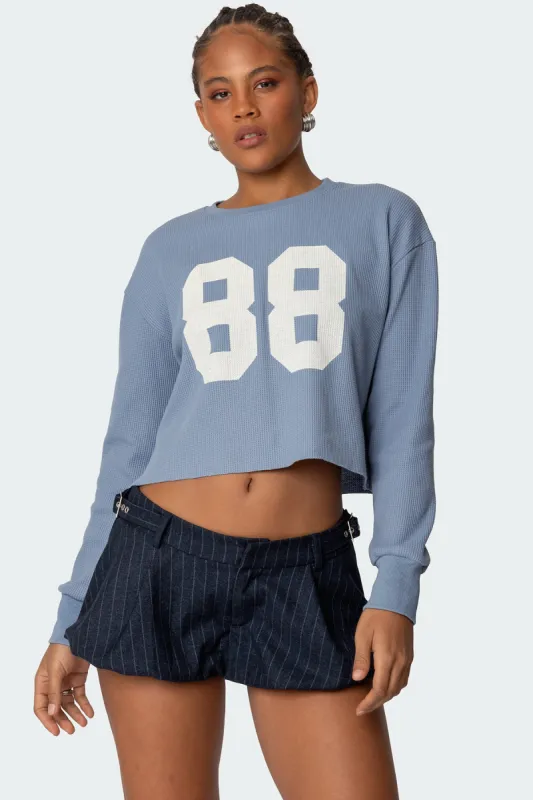 88 Waffle Long Sleeve T Shirt sold by Edikted