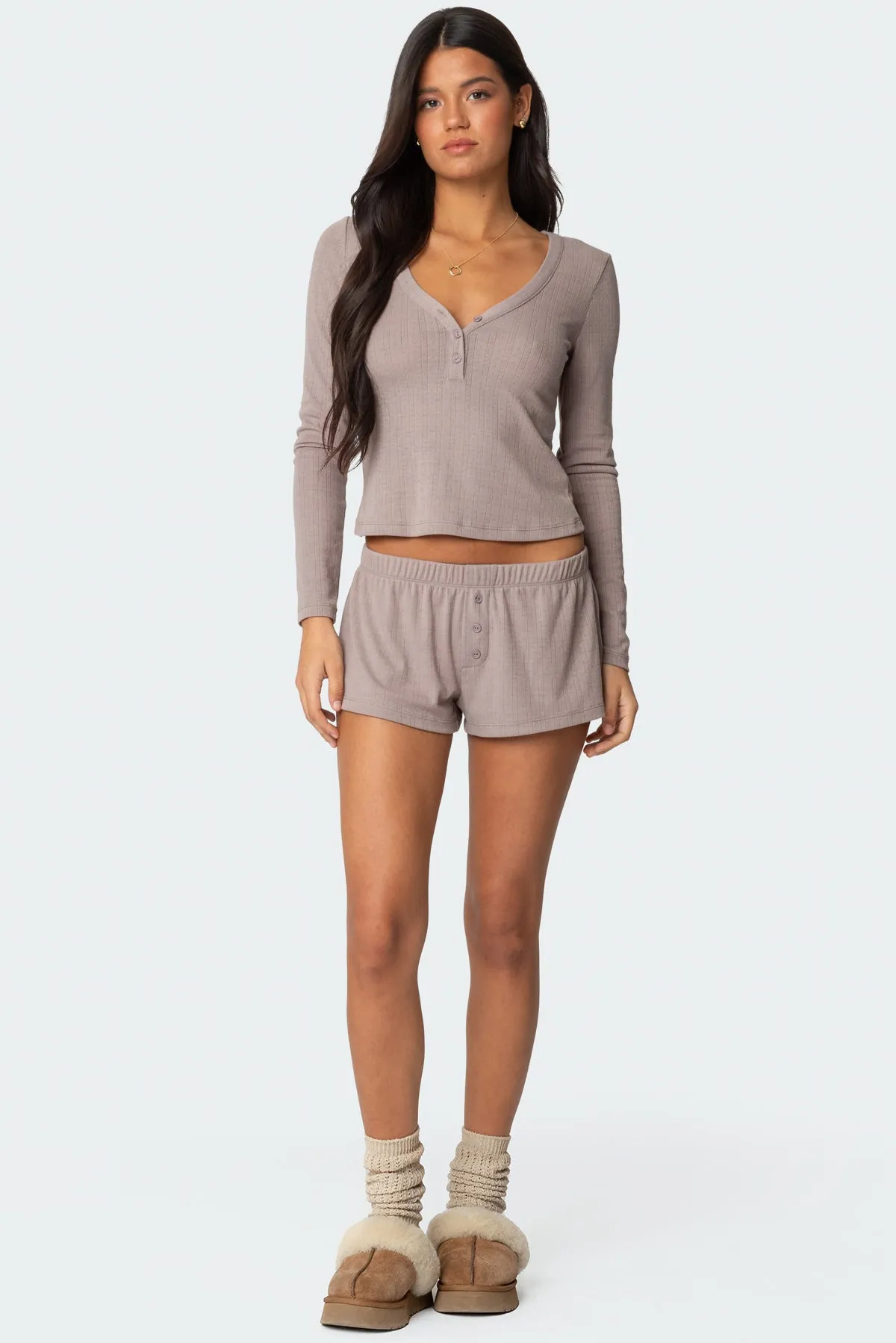 Keely Pointelle Shorts sold by Edikted product image thumbnail 5