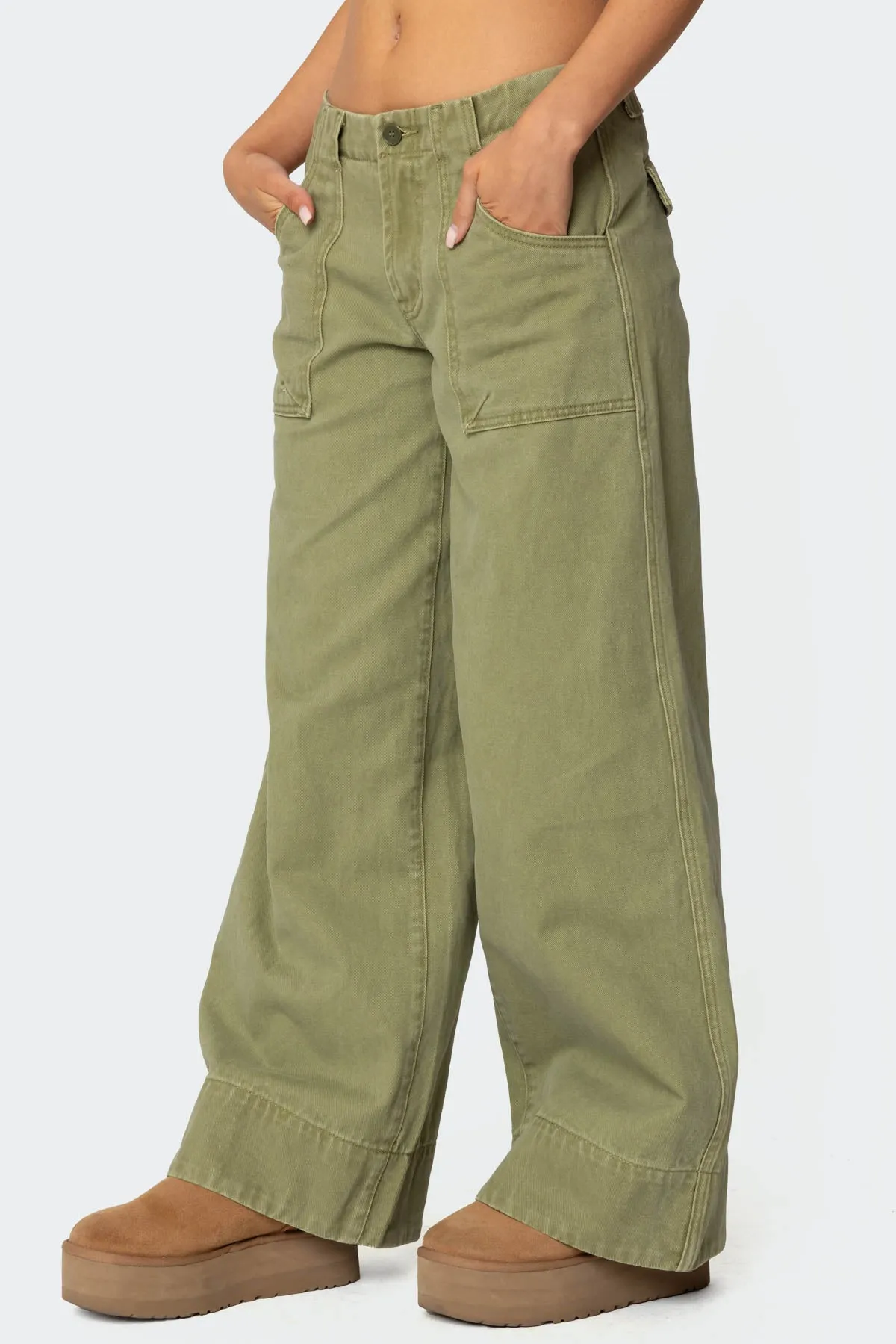 Vivienne Twill Baggy Pants sold by Edikted product image thumbnail 3