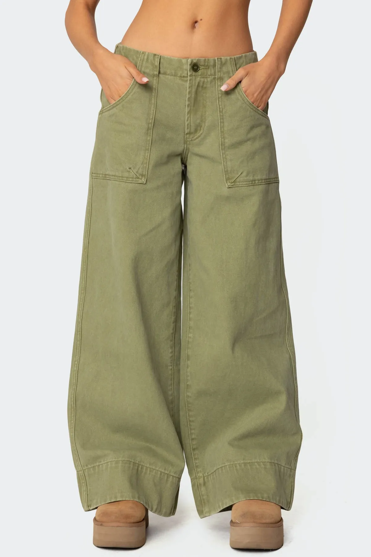 Vivienne Twill Baggy Pants sold by Edikted product image thumbnail 2