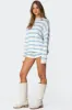 Amaris Oversized Striped Knit Sweater sold by Edikted