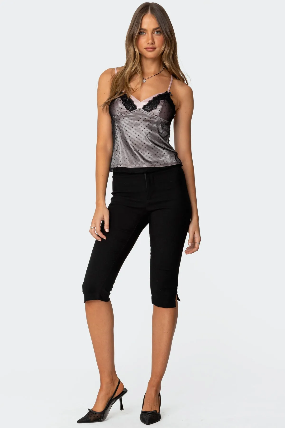 Janie Layered Polka Dot Mesh Top sold by Edikted product image thumbnail 5