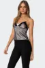Janie Layered Polka Dot Mesh Top sold by Edikted