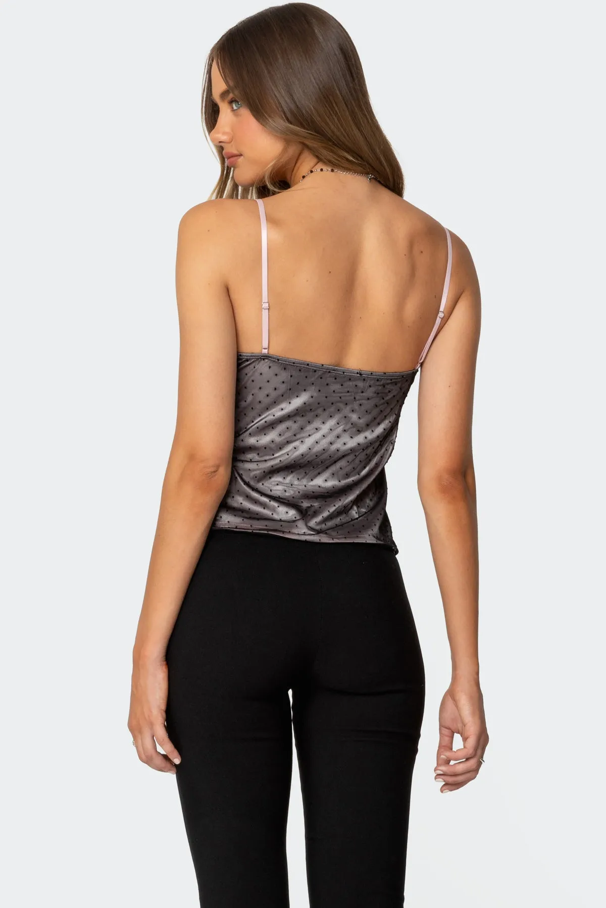 Janie Layered Polka Dot Mesh Top sold by Edikted product image thumbnail 4