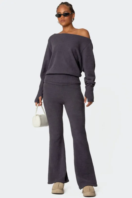 Plush Flared Pants sold by Edikted