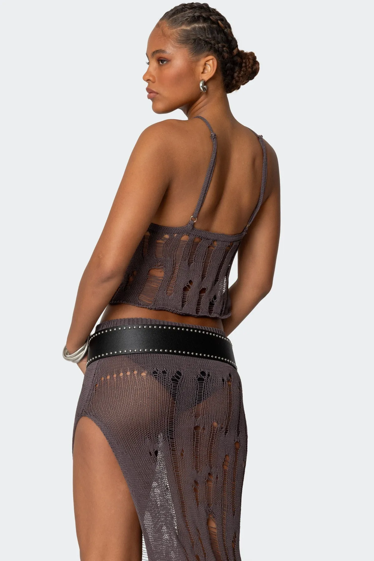 Jaynie Distressed Knit Top sold by Edikted product image thumbnail 5