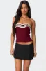Eyelet Ruffle Strapless Top sold by Edikted