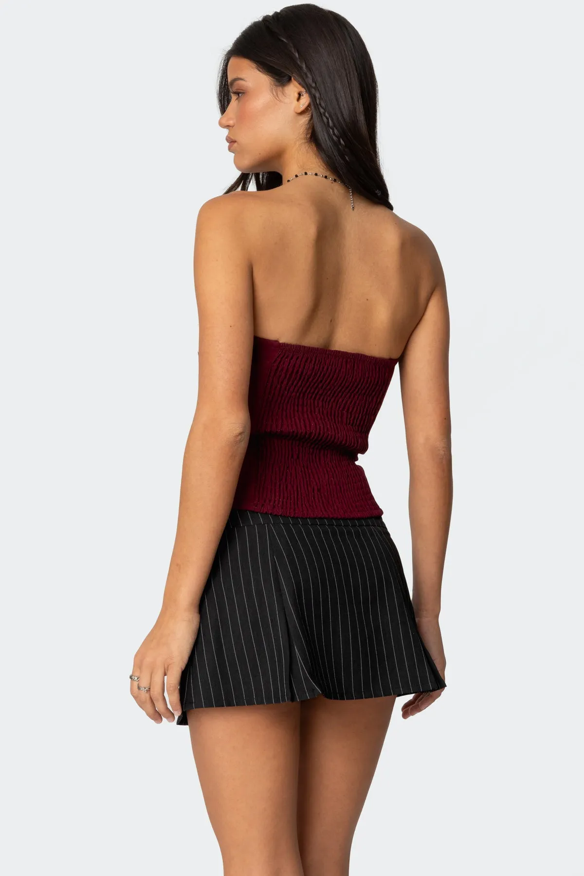 Eyelet Ruffle Strapless Top sold by Edikted product image thumbnail 5