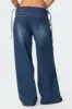 Katt Lace Up Baggy Jeans sold by Edikted