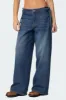 Katt Lace Up Baggy Jeans sold by Edikted