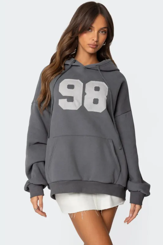 98 Oversized Hoodie sold by Edikted