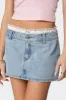 Floral Peekaboo Denim Mini Skirt sold by Edikted