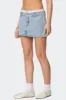 Floral Peekaboo Denim Mini Skirt sold by Edikted