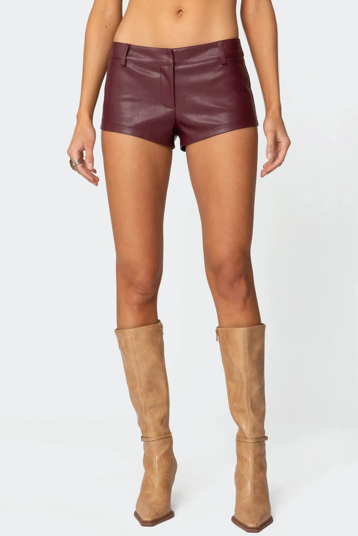 Melaney Faux Leather Micro Shorts sold by Edikted product image thumbnail 2