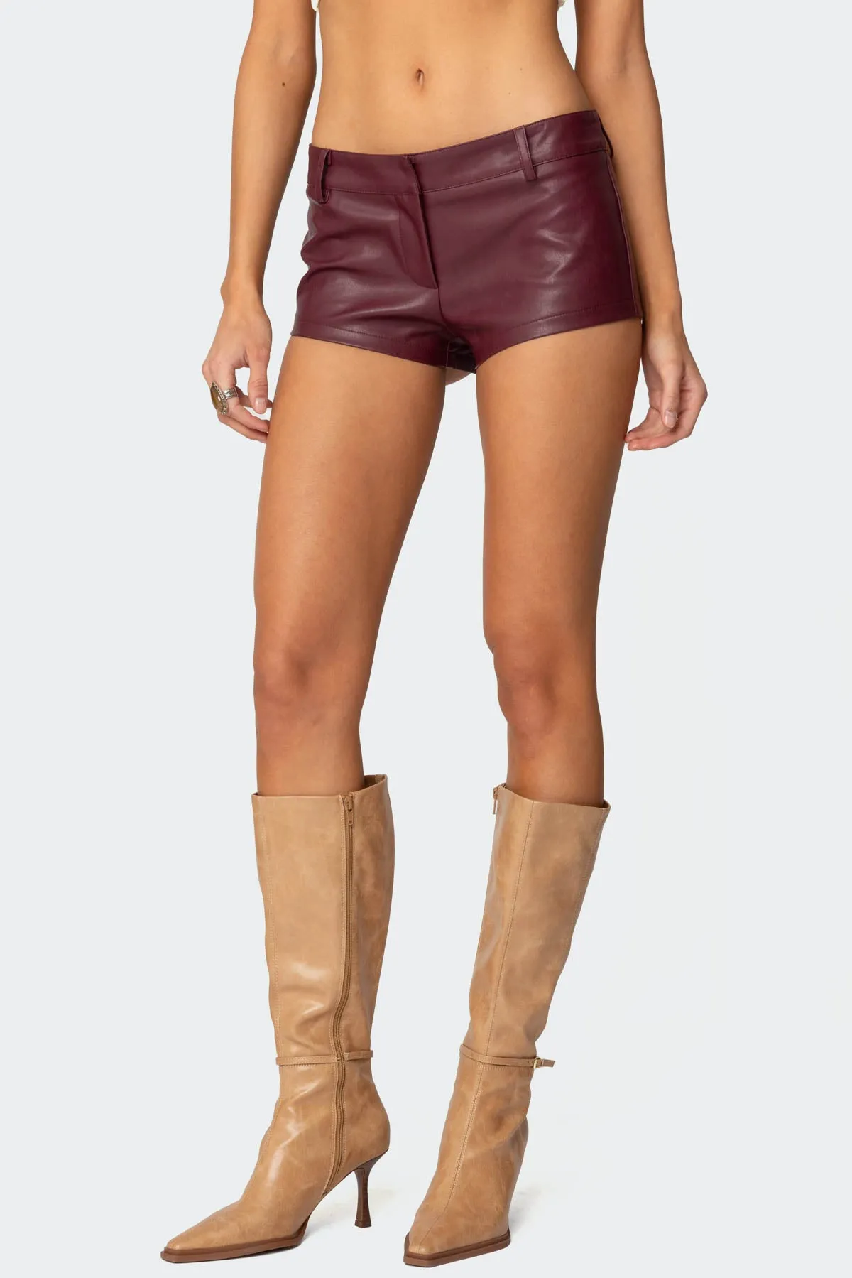 Melaney Faux Leather Micro Shorts sold by Edikted product image thumbnail 3