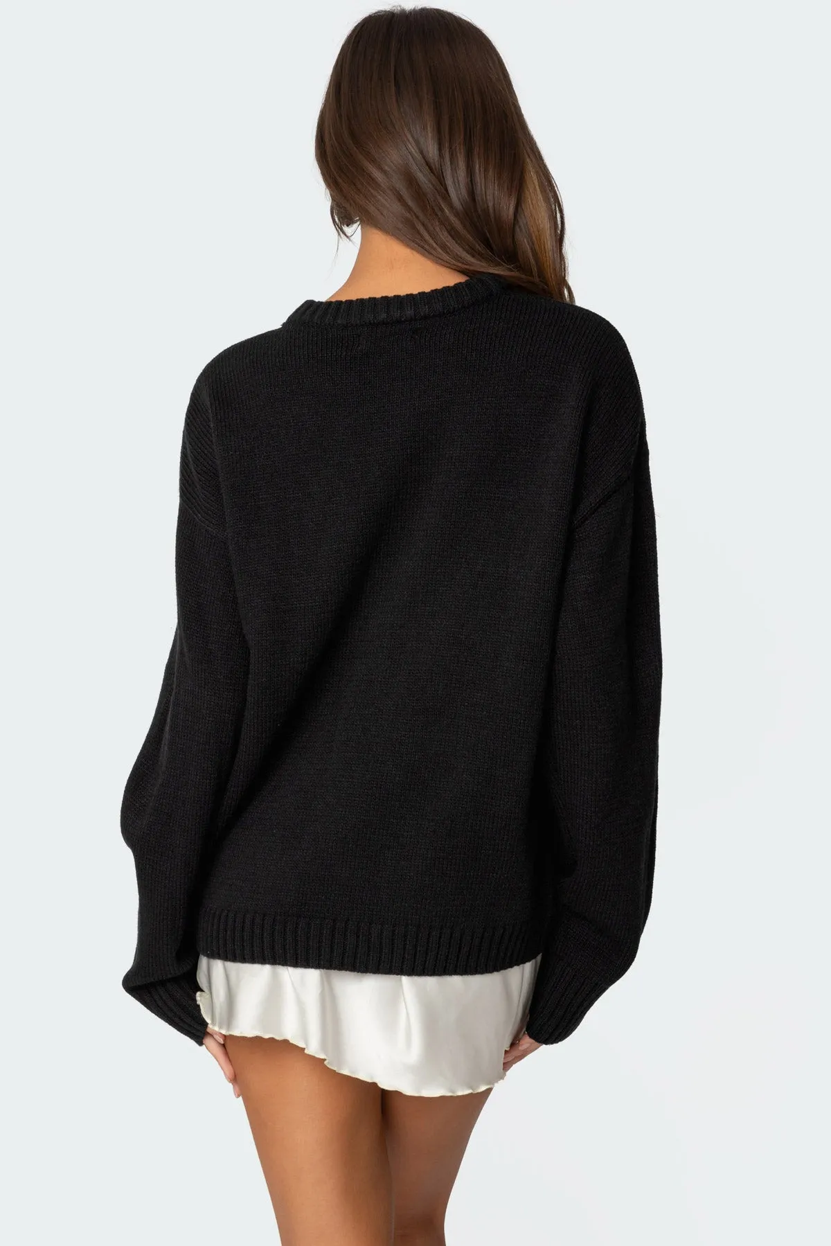 Puppy Love Embroidered Sweater sold by Edikted product image thumbnail 5