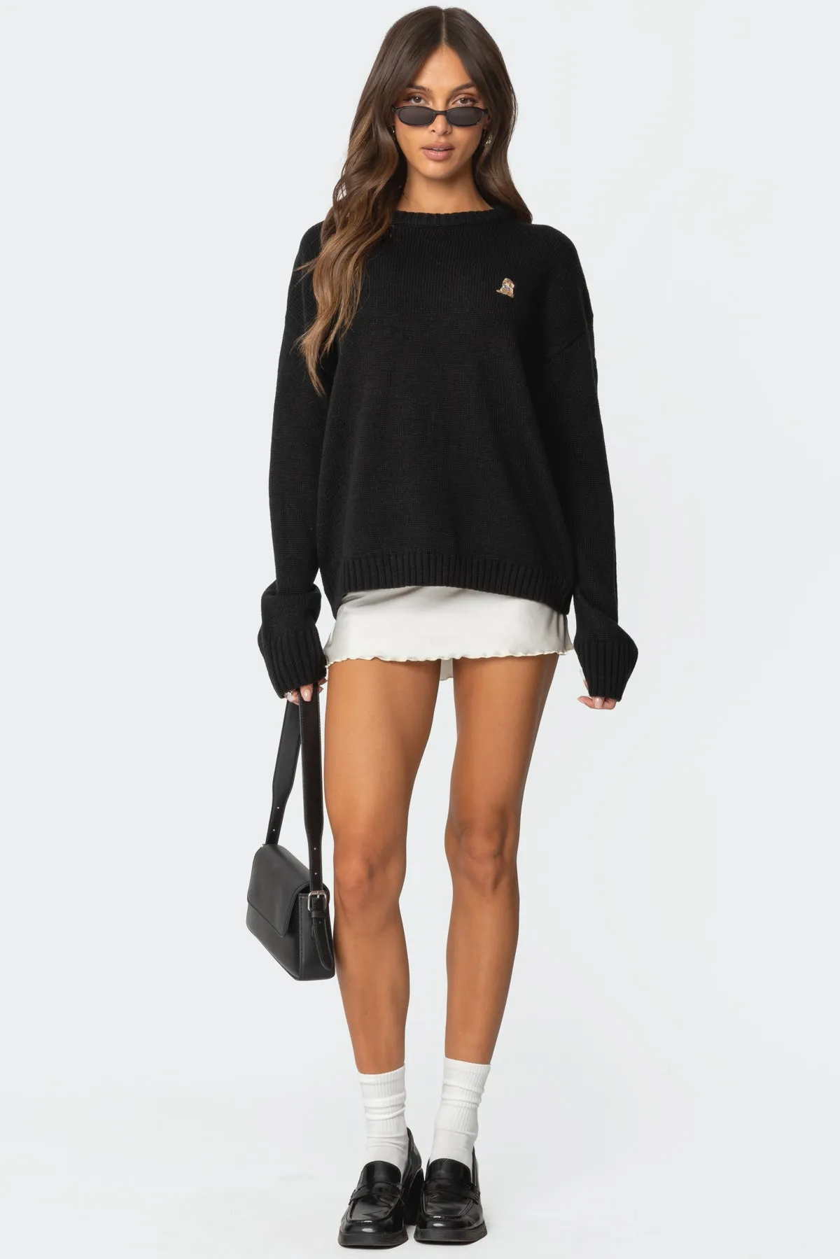 Puppy Love Embroidered Sweater sold by Edikted product image thumbnail 2