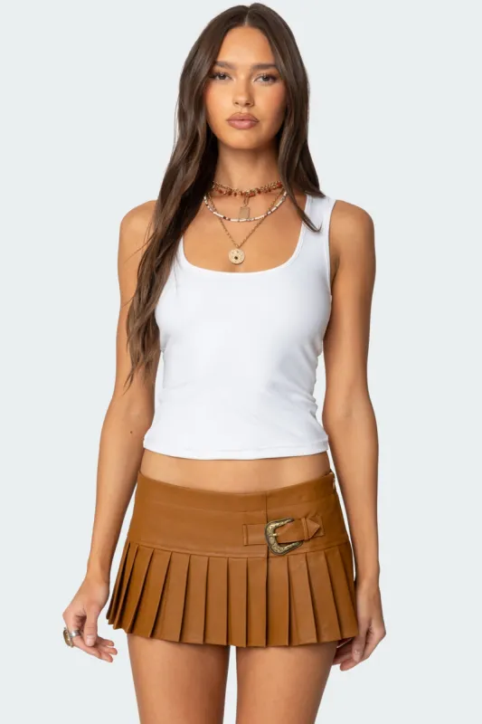 Dezzie Scoop Neck Tank Top sold by Edikted
