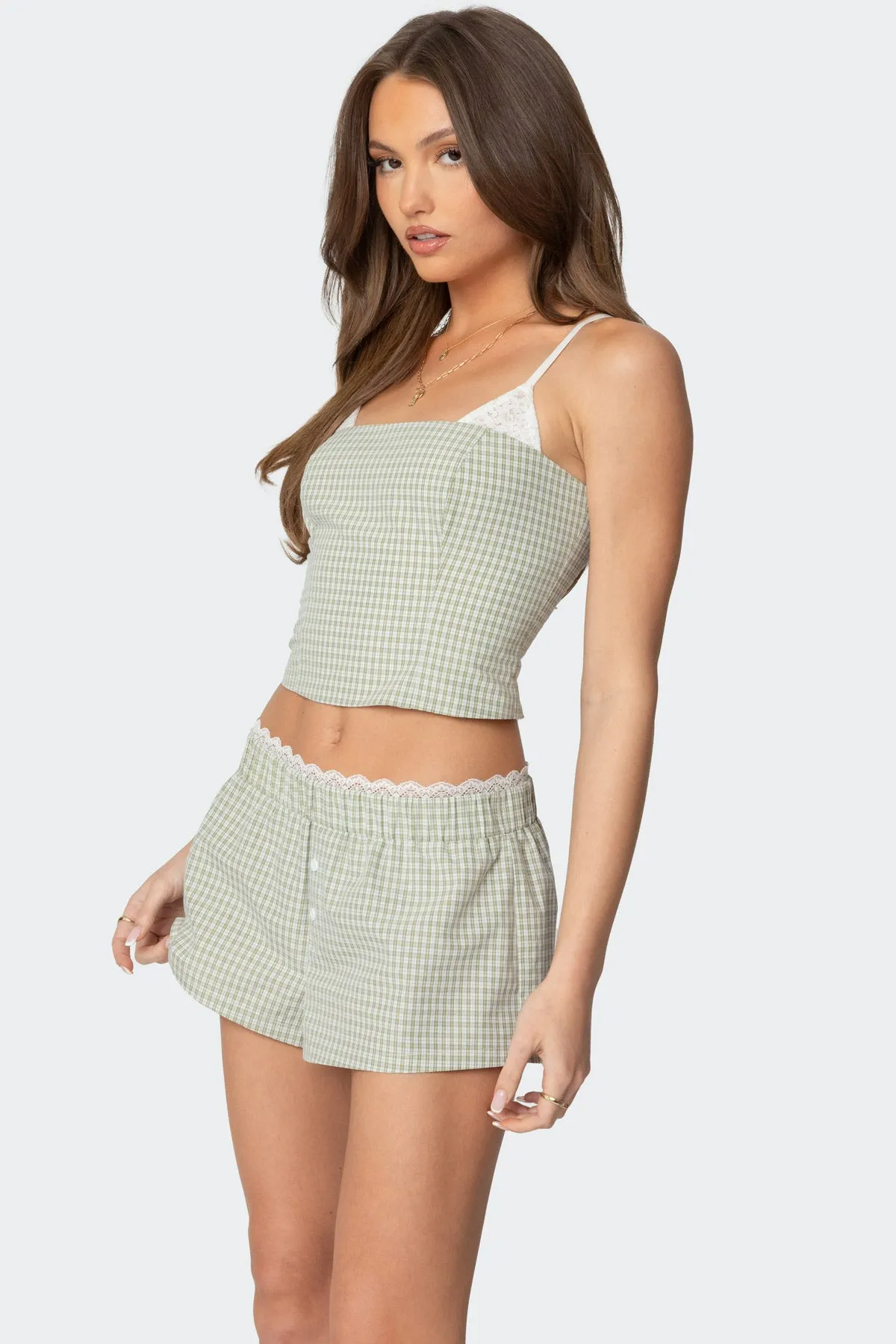 Lenorah Layered Gingham Top sold by Edikted product image thumbnail 3