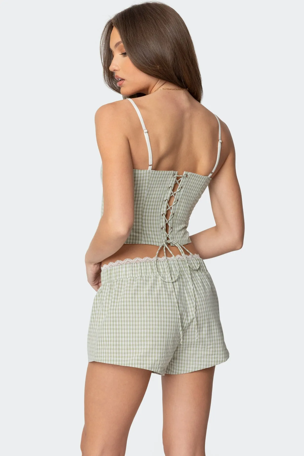 Lenorah Layered Gingham Top sold by Edikted product image thumbnail 5
