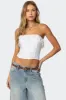 Litsa Ruffled Linen Look Corset sold by Edikted