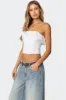 Litsa Ruffled Linen Look Corset sold by Edikted