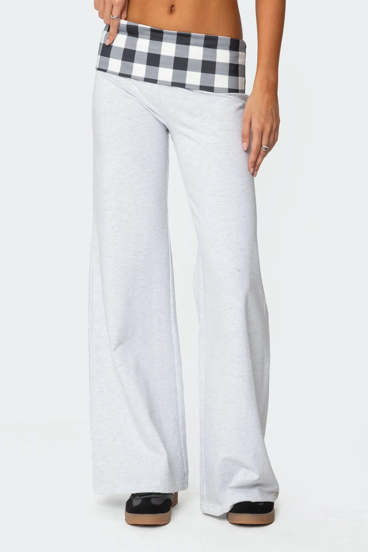 Beth Gingham Fold Over Pants sold by Edikted product image thumbnail 2