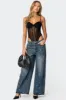 Jainie Grommet Low Rise Jeans sold by Edikted