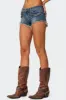 Studded Low Rise Denim Micro Shorts sold by Edikted