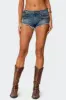 Studded Low Rise Denim Micro Shorts sold by Edikted