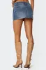Anne Zip Up Denim Mini Skirt sold by Edikted