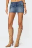 Anne Zip Up Denim Mini Skirt sold by Edikted