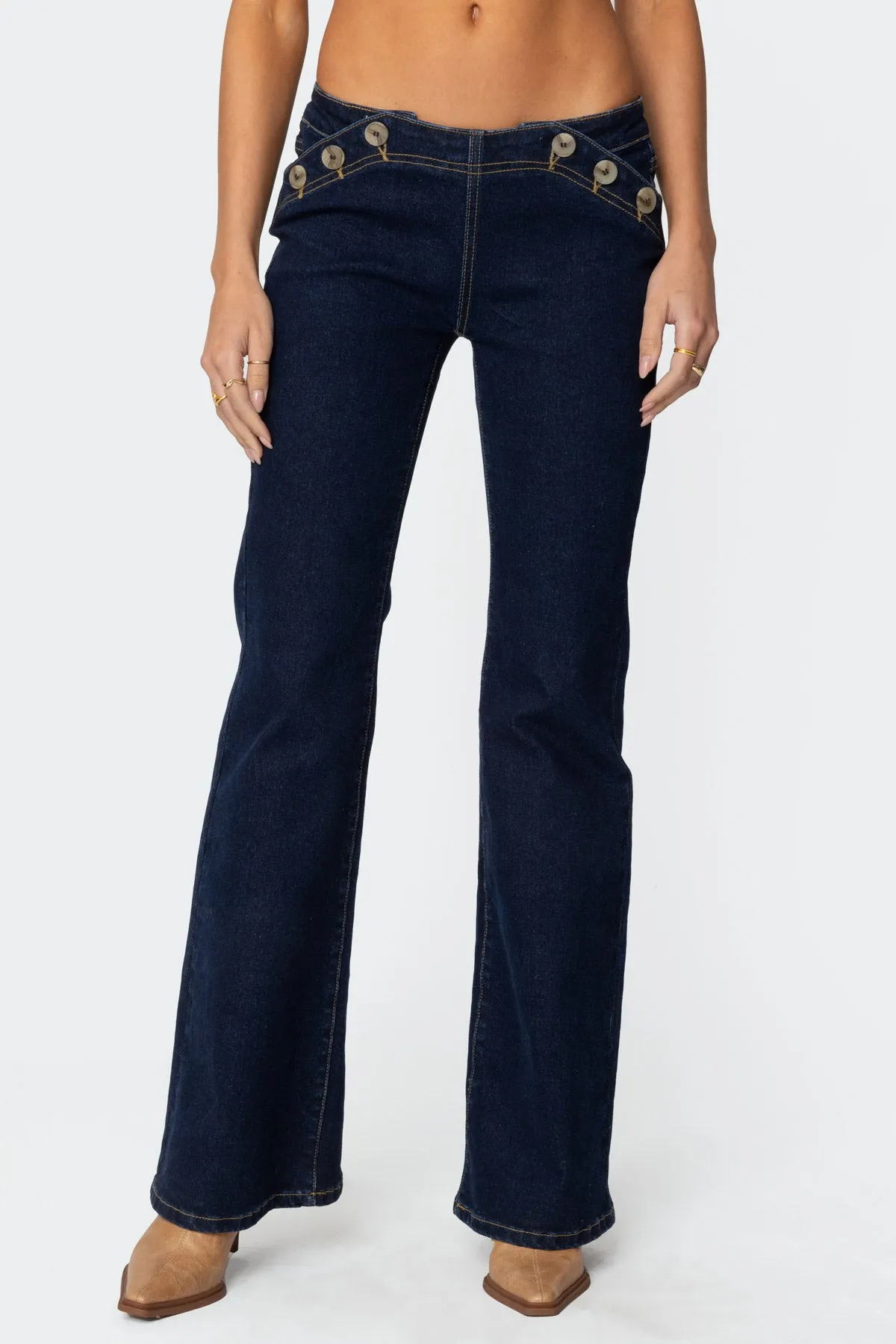 Alison Low Rise Flared Jeans sold by Edikted product image thumbnail 2