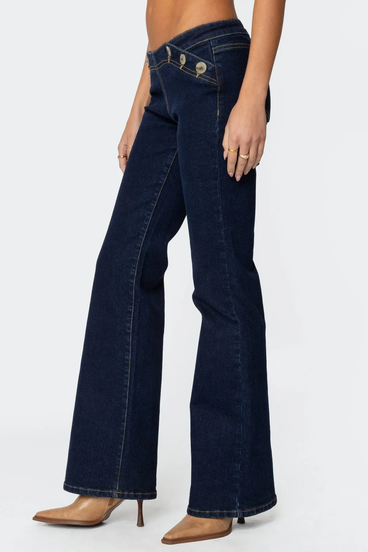 Alison Low Rise Flared Jeans sold by Edikted product image thumbnail 4