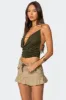 Beaded Deep Cowl Neck Backless Top sold by Edikted